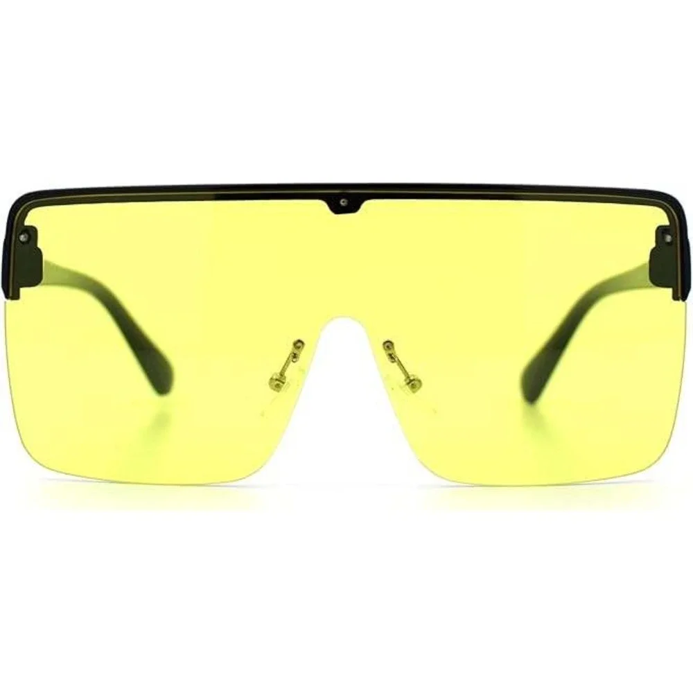 Sunglasses Men Women Yellow Lens Large Frame‎ Luxury Shades Fashion Style